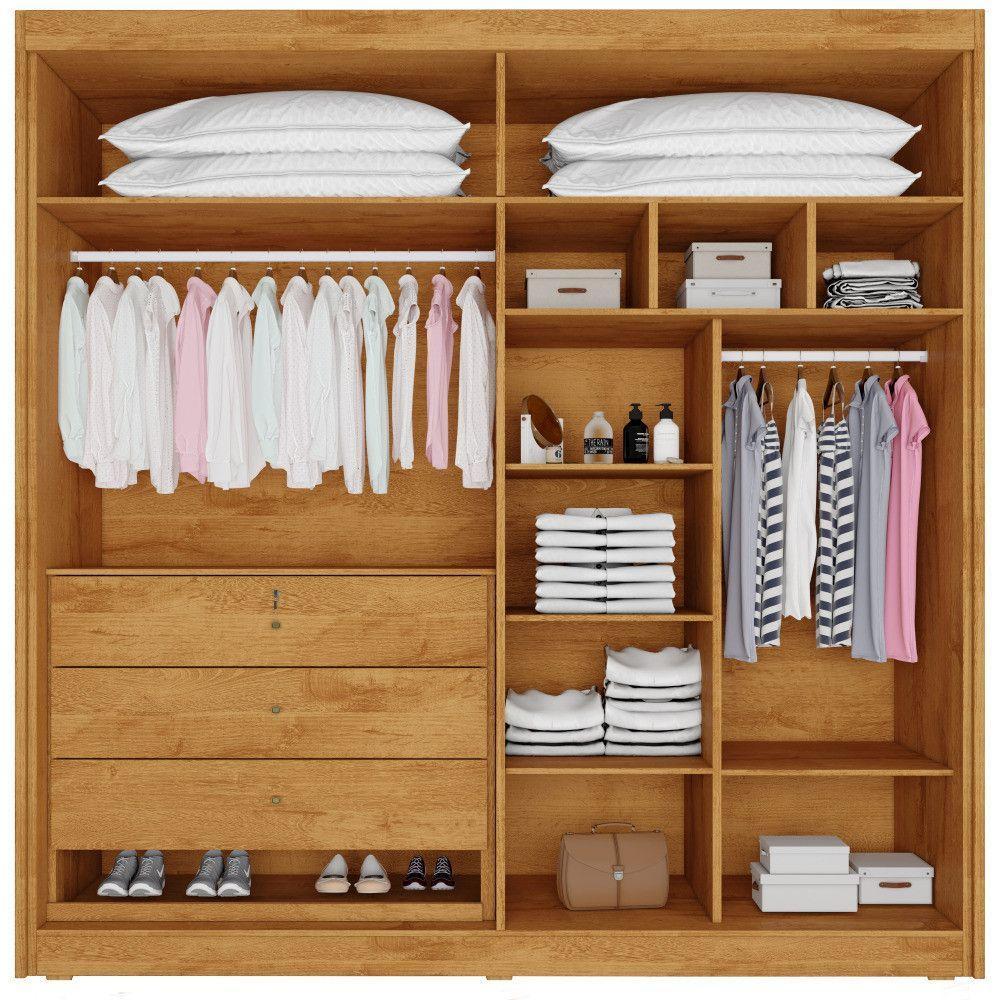 Guarda Roupa 4 Portas Potente 100% Mdf Móveis Europa Peróba - 4