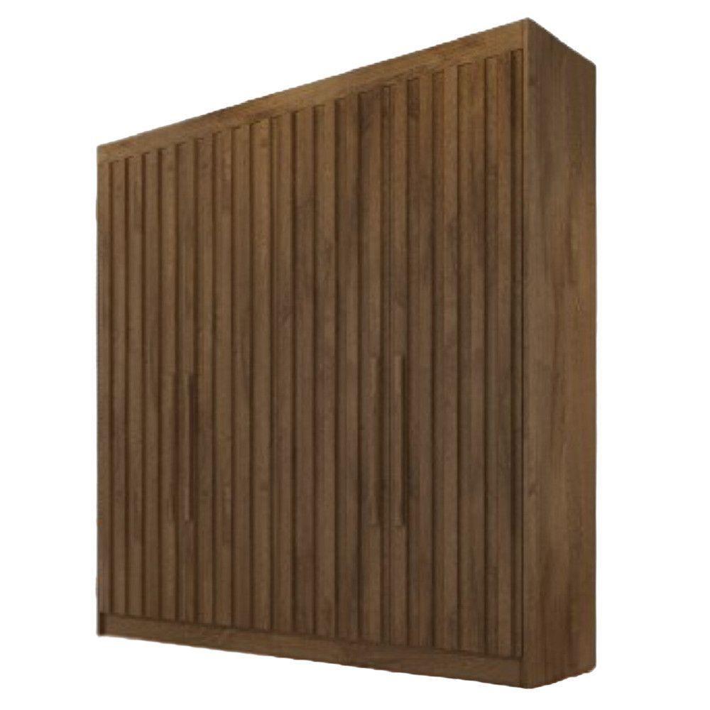 Guarda Roupa 4 Portas Potente 100% Mdf Móveis Europa Braúna - 1