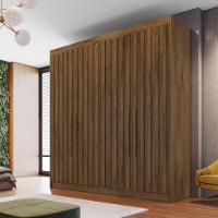 Guarda Roupa 4 Portas Potente 100% Mdf Móveis Europa Braúna - 2