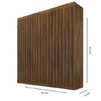 Guarda Roupa 4 Portas Potente 100% Mdf Móveis Europa Braúna - 3