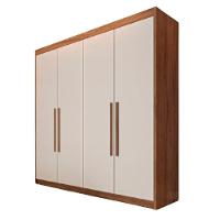 Guarda Roupa 4 Portas Aurora Móveis Europa Brauna/off White - 1