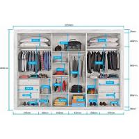 Guarda Roupa 3 Portas York Espelho 100% Mdf Móveis Europa Branco Acetinado