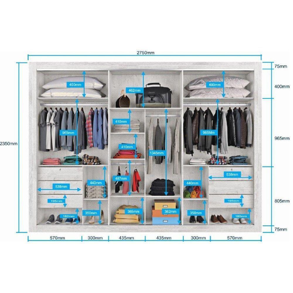 Guarda Roupa 3 Portas York 100% Mdf Móveis Europa Peróba - 4