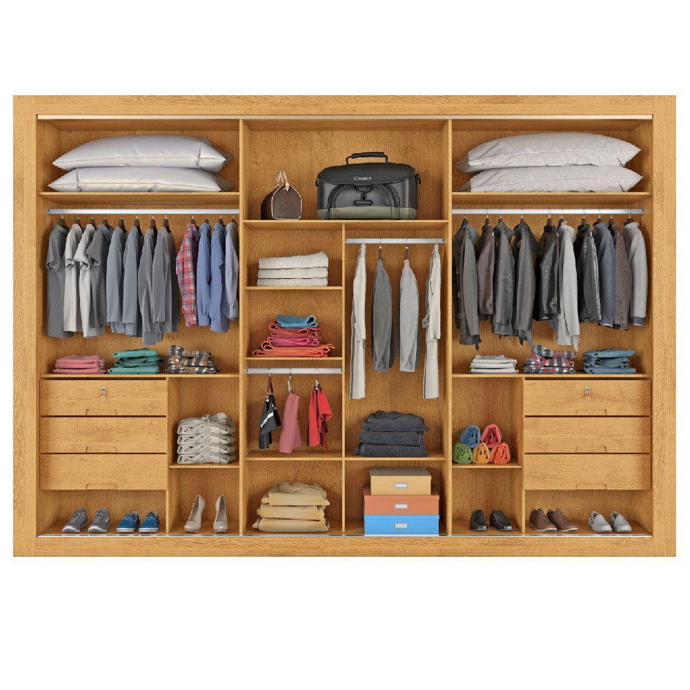 Guarda Roupa 3 Portas York 100% Mdf Móveis Europa Peróba - 5
