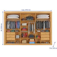 Guarda Roupa 3 Portas York 100% Mdf Móveis Europa Peróba - 7