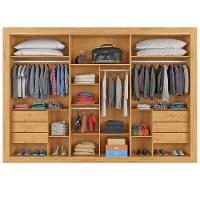 Guarda Roupa 3 Portas Vitória Com Espelho 100% Mdf Peroba/off White/peroba - 6