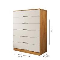 Cômoda 6 Gavetas Sevilha Mademarcs Peroba-off White - 3