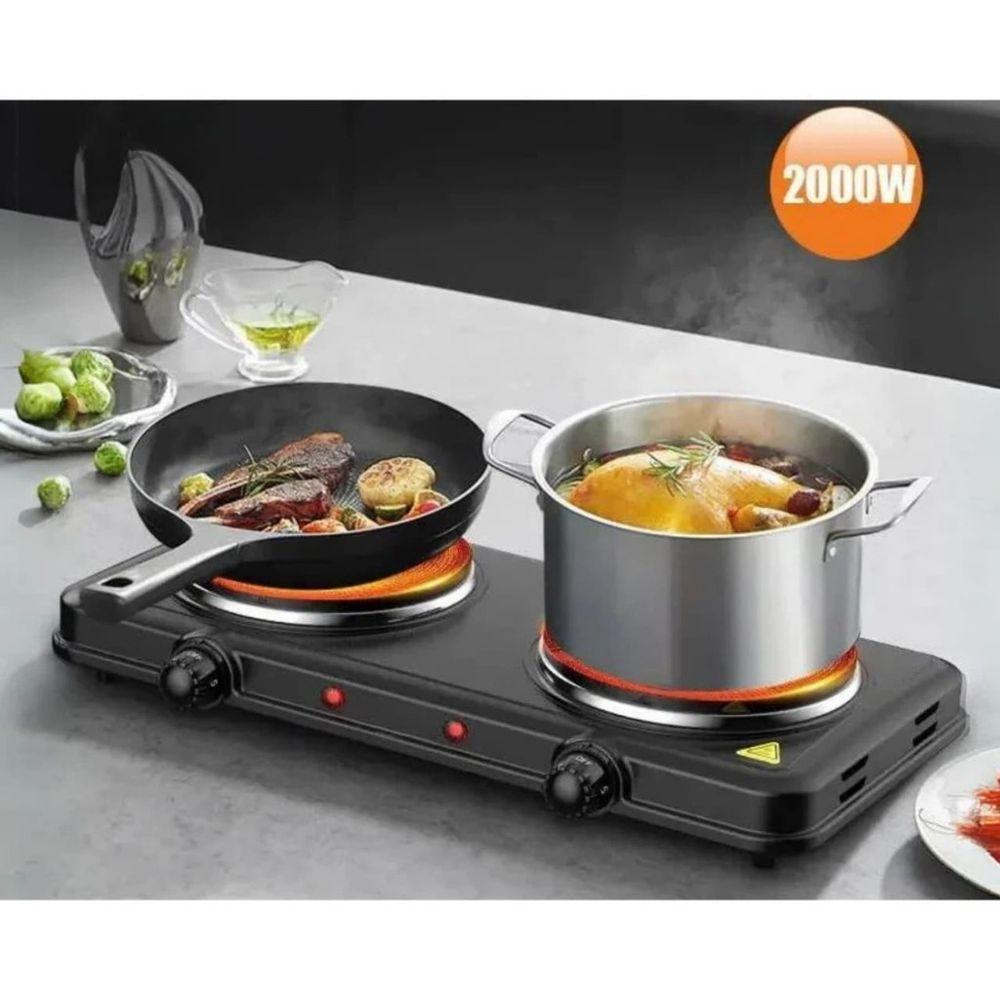 Fogareiro Indução Cooktop 2000w Fogão Portátil Elétrico 2 Bocas 127v - 2