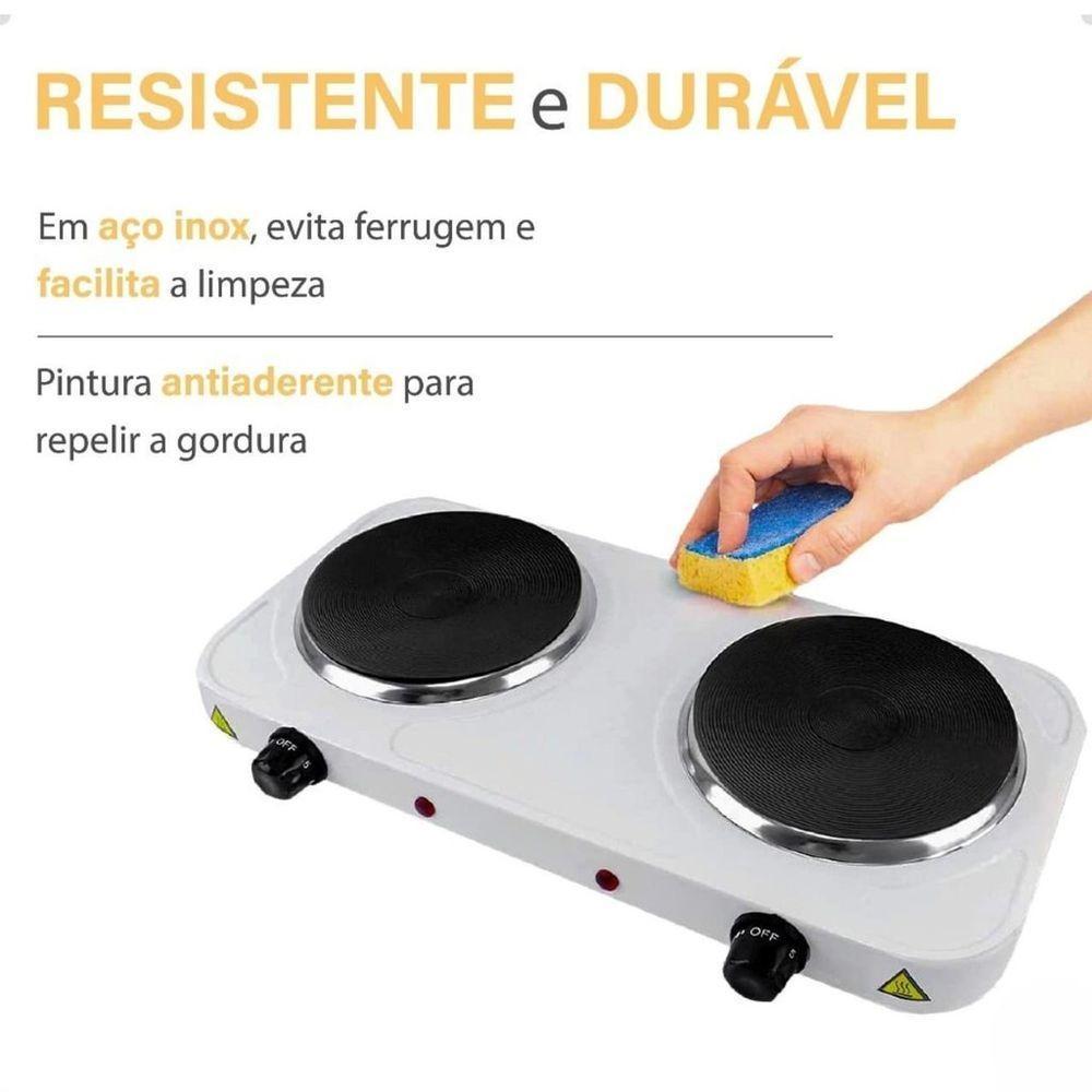 Fogareiro Indução Cooktop 2000w Fogão Portátil Elétrico 2 Bocas 127v - 6