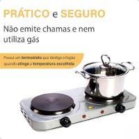 Fogareiro Indução Cooktop 2000w Fogão Portátil Elétrico 2 Bocas 127v