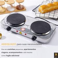 Fogareiro Indução Cooktop 2000w Fogão Portátil Elétrico 2 Bocas 127v - 5
