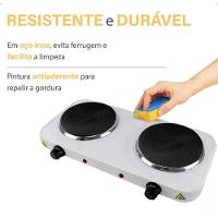 Fogareiro Indução Cooktop 2000w Fogão Portátil Elétrico 2 Bocas 127v - 6