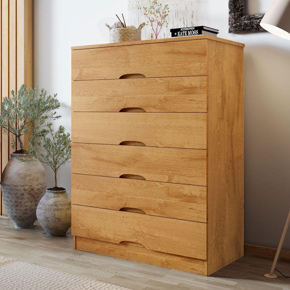 Cômoda 6 Gavetas Sevilha Mademarcs Peroba - 2