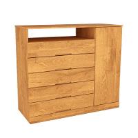 Comoda Portugal 5 Gavetas Com Sapateira 2018 Mademarcs Peroba - 1