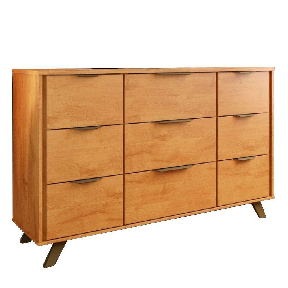 Comoda Buffet Olimpia 9 Gavetas 100% Mdf Móveis Europa Peróba - 1