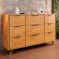 Comoda Buffet Olimpia 9 Gavetas 100% Mdf Móveis Europa Peróba - 2