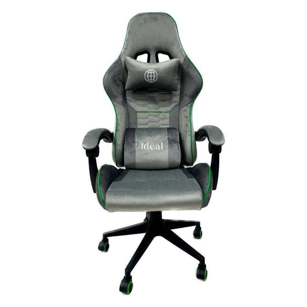 Cadeira Gamer Ergonômica Escritório Cinza Com Verde - 1