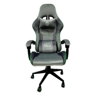 Cadeira Gamer Ergonômica Escritório Cinza Com Verde