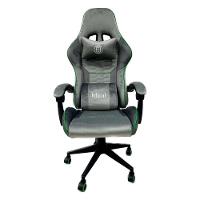 Cadeira Gamer Ergonômica Escritório Cinza Com Verde - 1