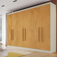 Guarda Roupa Oslo 6 Portas 6 Gavetas 100% Mdf Mademarcs Off White-peroba