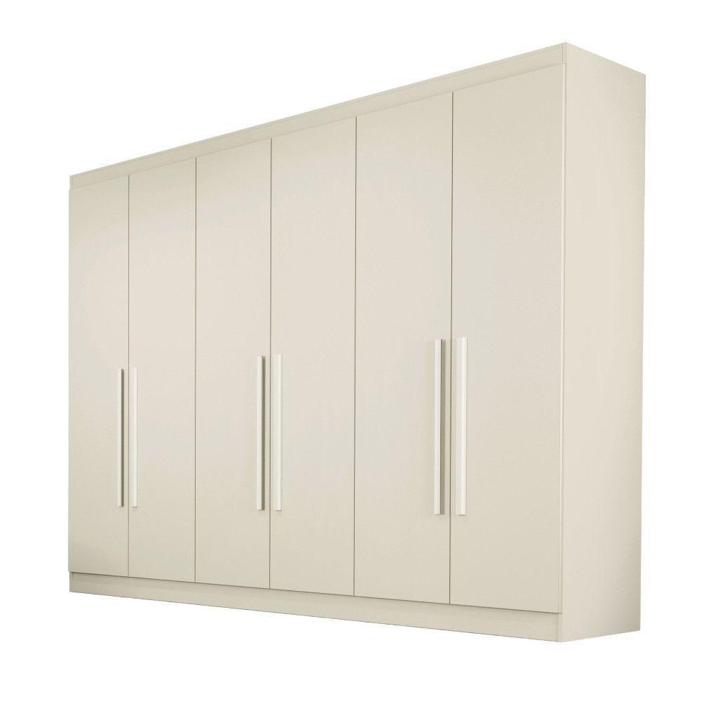 Guarda Roupa Oslo 6 Portas 6 Gavetas 100% Mdf Mademarcs Off White - 1