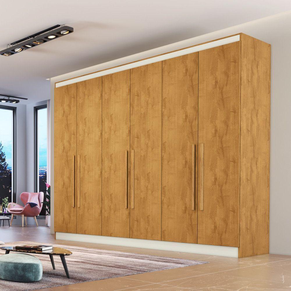 Guarda Roupa Oslo 6 Portas 6 Gavetas 100% Mdf Mademarcs Peroba - 4