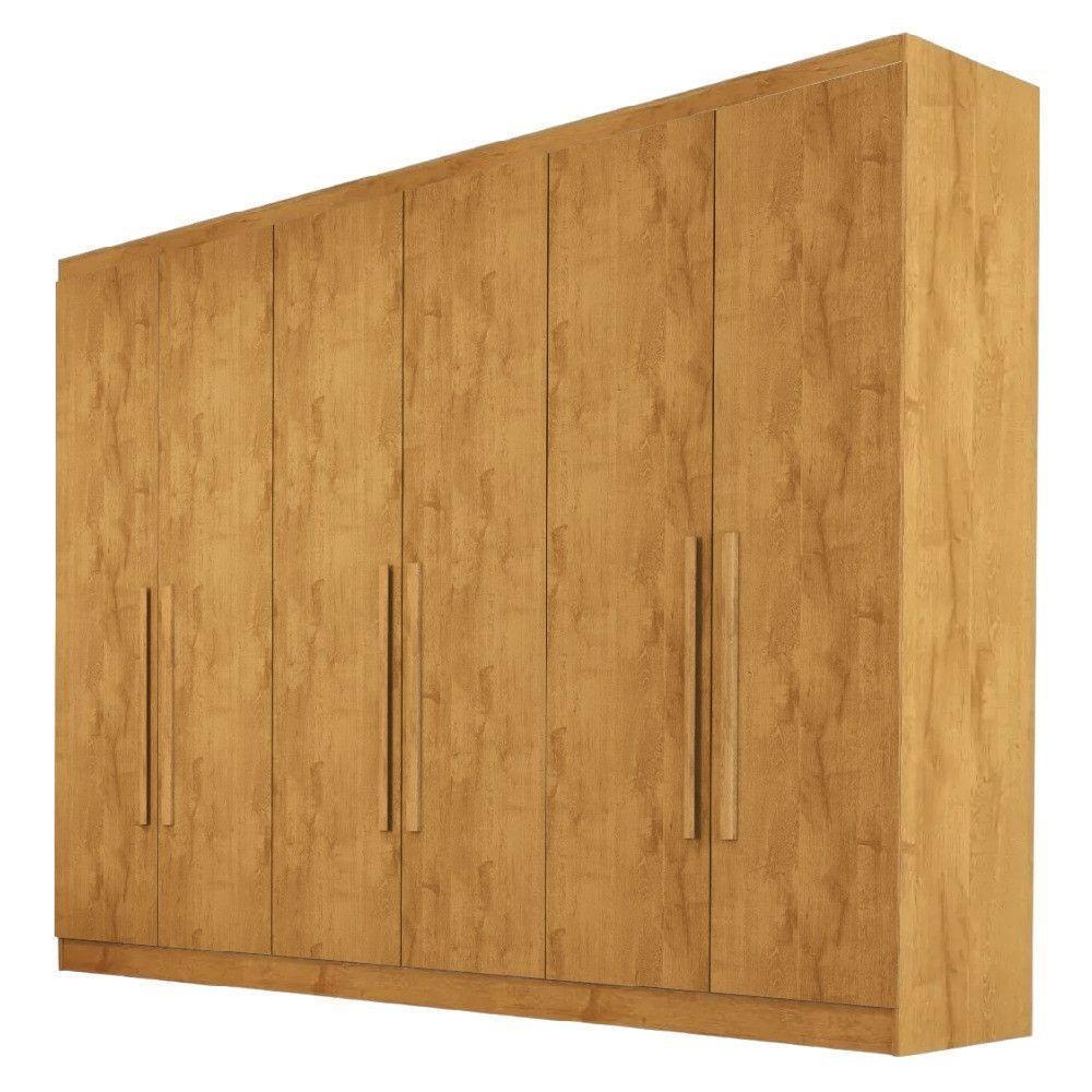 Guarda Roupa Oslo 6 Portas 4 Gavetas 100% Mdf Mademarcs Peroba - 1