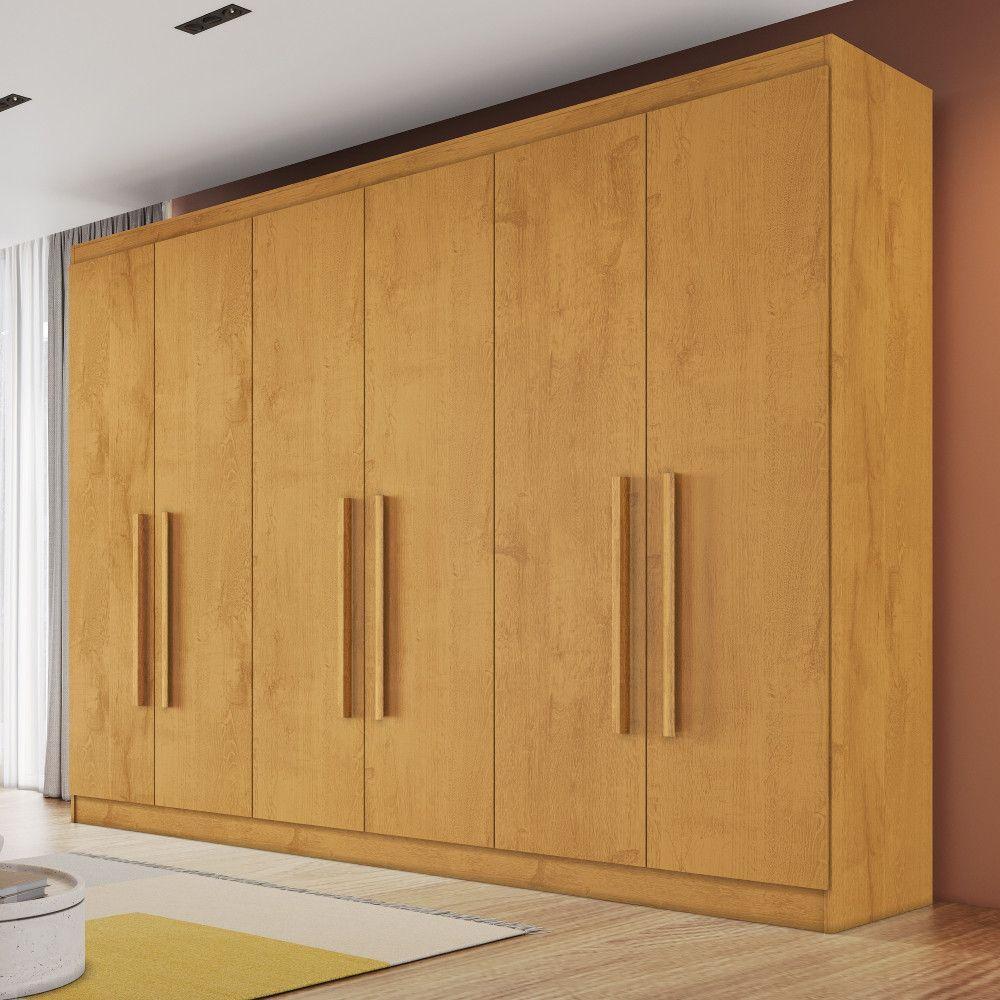 Guarda Roupa Oslo 6 Portas 4 Gavetas 100% Mdf Mademarcs Peroba - 2