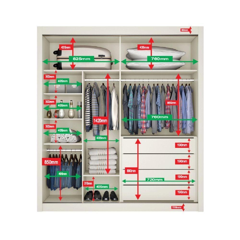Guarda Roupa Lugano 1 Porta Ripada E 1 Porta Espelhada Peroba - 5