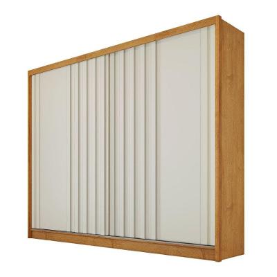 Guarda Roupa Galati Ripado Sem Espelho 100% Mdf Mademarcs Peroba-off White