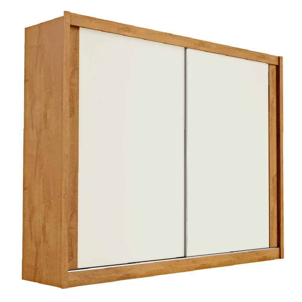 Guarda Roupa Creta 100% Mdf Com 2 Portas Móveis Europa Peroba/off White/peroba - 2