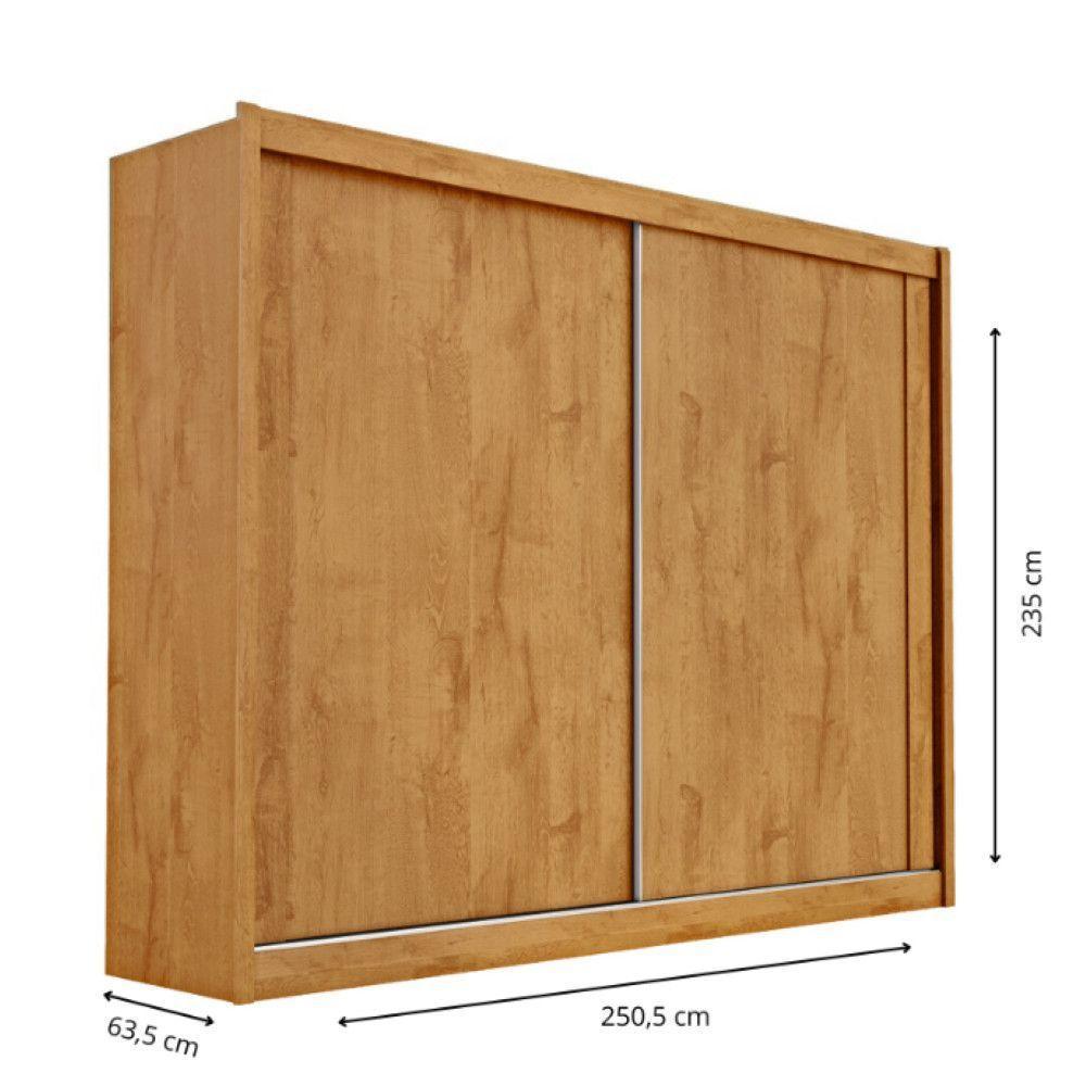 Guarda Roupa Creta 100% Mdf Com 2 Portas Móveis Europa Peroba/off White/peroba - 5