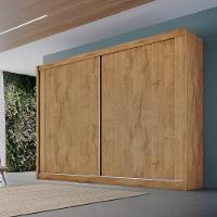 Guarda Roupa Creta 100% Mdf Com 2 Portas Móveis Europa Amêndoa/off White/amêndoa - 3