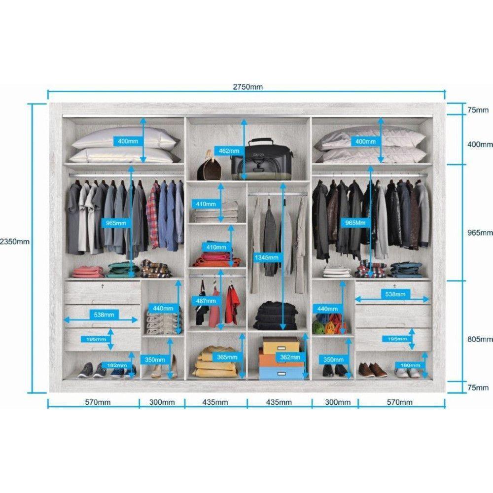 Guarda Roupa Cavich 3 Portas Espelhadas 100% Mdf Peróba - 4