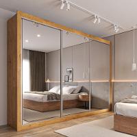 Guarda Roupa Cavich 3 Portas Espelhadas 100% Mdf Peróba - 2