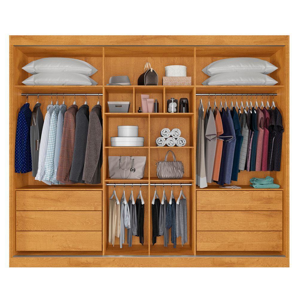 Guarda Roupa Athenas 3 Portas 1 Com Espelho 100% Mdf Peróba - 4
