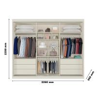 Guarda Roupa Athenas 3 Portas 1 Com Espelho 100% Mdf Off White - 3