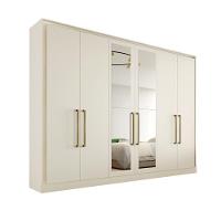 Guarda Roupa Argos 6 Portas 100% Mdf 2 Espelhados Mademarcs Off White - 1