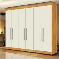 Guarda Roupa Alba 6 Portas 100% Mdf Mademarcs Peroba-off White - 2