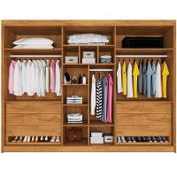 Guarda Roupa 6 Portas Potente Com Espelho 100% Mdf Peróba