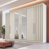 Guarda Roupa 6 Portas Potente Com Espelho 100% Mdf Off White - 2