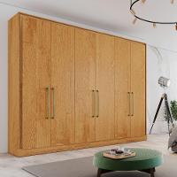 Guarda Roupa Argos 6 Portas 100% Mdf Móveis Mademarcs Peroba