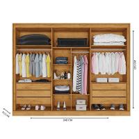 Guarda Roupa Argos 6 Portas 100% Mdf Móveis Mademarcs Peroba - 5