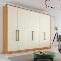 Guarda Roupa Argos 6 Portas 100% Mdf Móveis Mademarcs Peroba-off White - 3