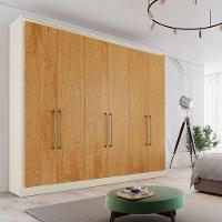 Guarda Roupa Argos 6 Portas 100% Mdf Móveis Mademarcs Off White-peroba - 3