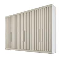 Guarda Roupa 6 Portas Potente 6 Ripado 100% Mdf Off White - 1
