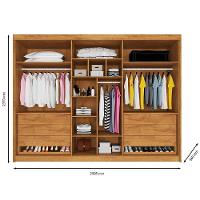 Guarda Roupa 6 Portas Potente 4 Ripado 100% Mdf Peróba - 6