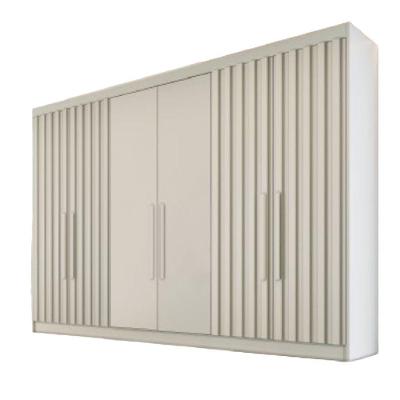 Guarda Roupa 6 Portas Potente 4 Ripado 100% Mdf Off White