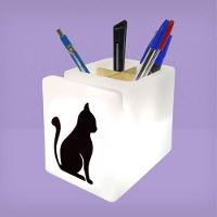 Organizador De Mesa Iluminado - Gato Preto Charmoso E Prático Para Seu Espaço - 1