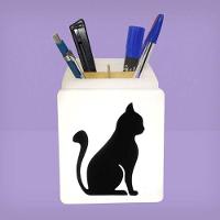 Organizador De Mesa Iluminado - Gato Preto Charmoso E Prático Para Seu Espaço - 2